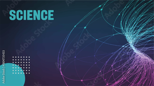 Vibrant abstract technological background with interconnected glowing lines, illustrating scientific advancement, data visualization, and digital innovation for future solutions