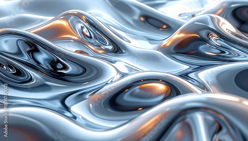 Wallpaper Mural リキッドメタル抽象背景 Torontodigital.ca