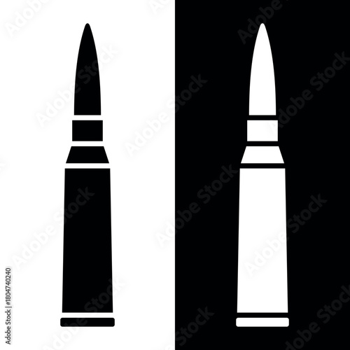 Cartridge icon. Cartridge belt, symbol of army or war. Cartridges, attributes of soldiers, shooting or automatic firearms.