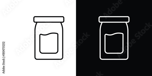 Jam icons. Vector black and line icon, EPS10