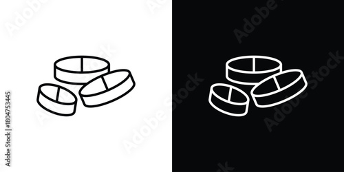 Medicine icons. Vector black and line icon, EPS10