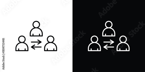 Mediator icons. Vector black and line icon, EPS10