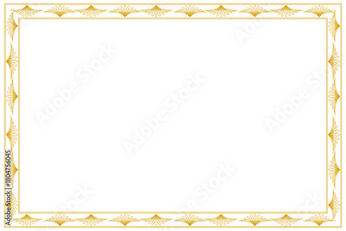 gold frame isolated on white