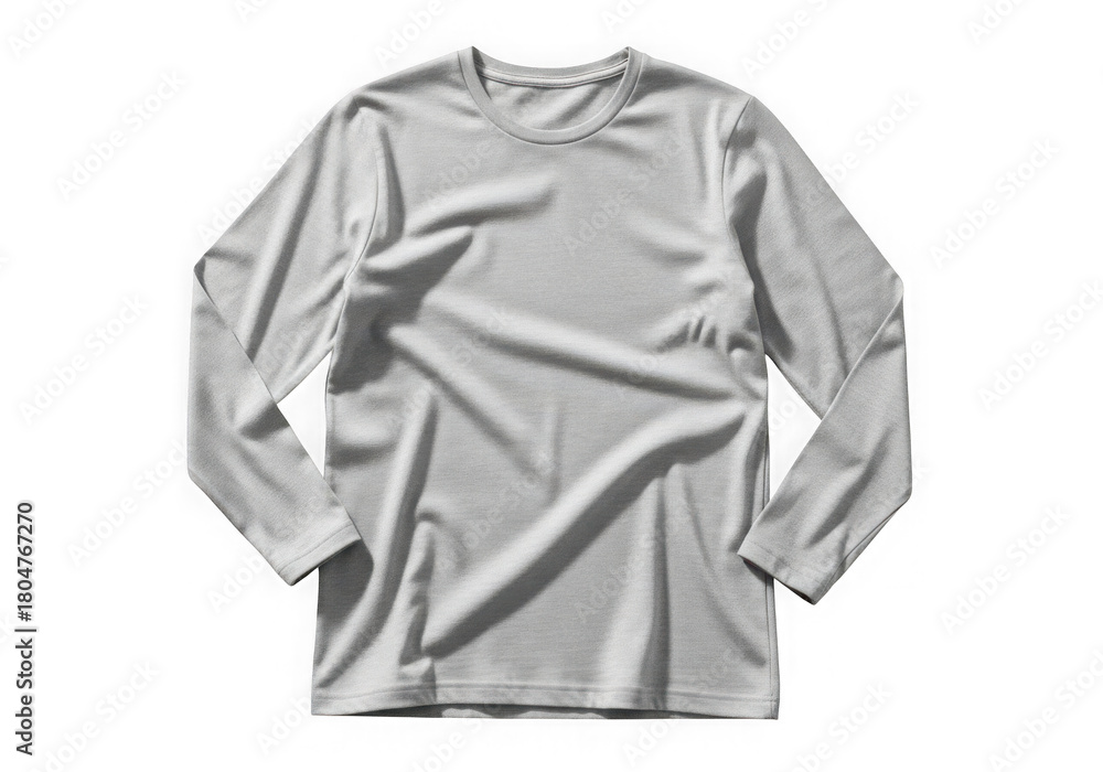 Fototapeta premium Plain white long sleeve t shirt isolated on transparent background
