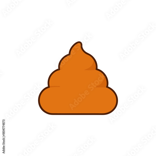Stylized illustration of a pile of cartoon poop on a black background