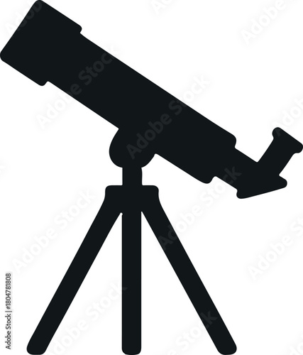 Telescope vector silhouettes