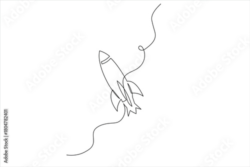 Minimalist outline drawing of a dynamic startup icon