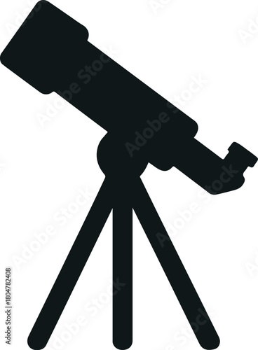 Telescope vector silhouettes