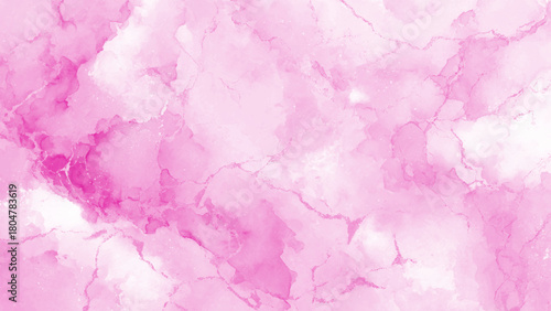 Abstract pink watercolor background texture; fluid pastel art pattern surface Vector, illustration