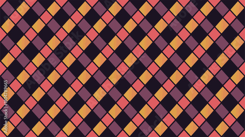 Colorful diamond pattern with a playful and eyecatching design element