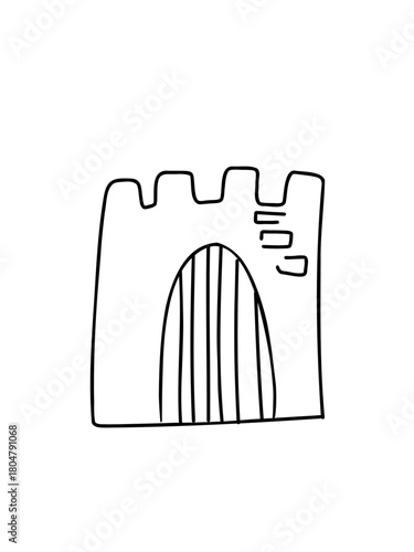 fairy tale castle with turrets