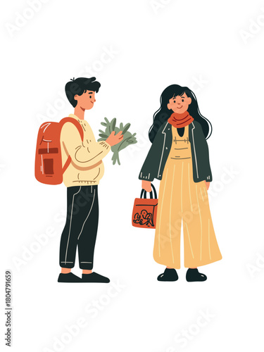 friends celebrating special occasion by exchanging colorful presents