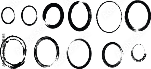 Draw the circle vector in white background