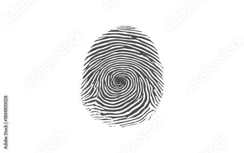 fingerprint on white background