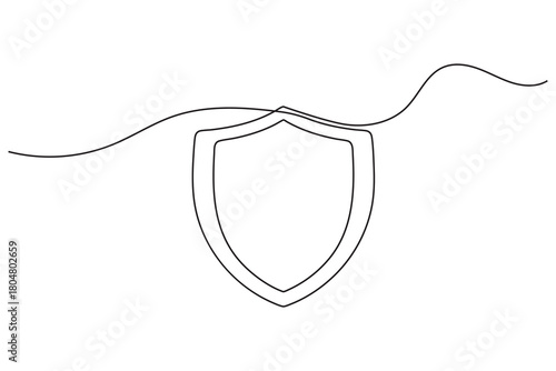 Minimalist shield symbol for digital security and privacy