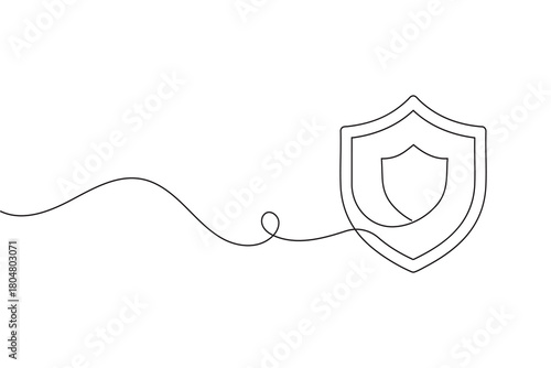 Minimalist shield symbol for digital security and privacy