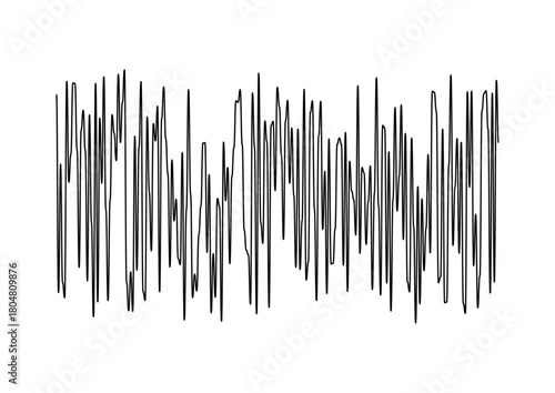 不規則でランダムな波形のイラスト素材
Irregular and random waveform illustration material