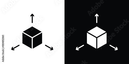 Bim icons. Black flat icon pack isolated on white background.