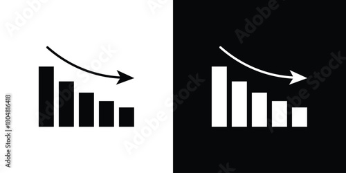 Chat arrow down icons. Black flat icon pack isolated on white background.