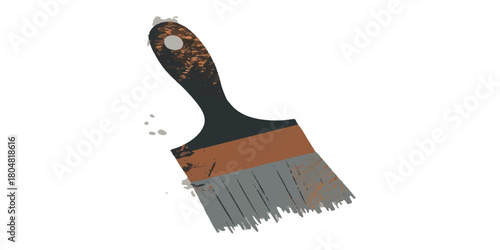 Paint brush. Black ink grunge brush strokes. Vector paintbrush set. Grunge design elements. Painted ink stripes. Creative isolated spots. Ink smudge abstract shape stains and smear set