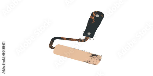 Paint brush. Black ink grunge brush strokes. Vector paintbrush set. Grunge design elements. Painted ink stripes. Creative isolated spots. Ink smudge abstract shape stains and smear set