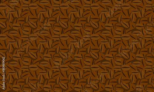 coffee beans seamless pattern background vector illustration