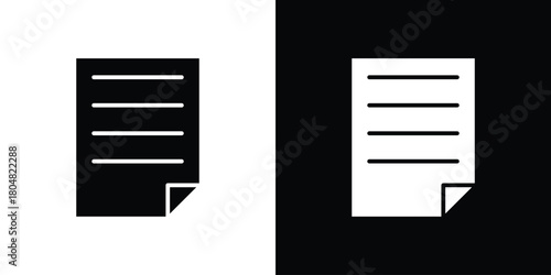 File icons. Black flat icon pack isolated on white background.