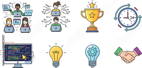 Teamwork and innovation in technology development, leading to success and timely project completion.