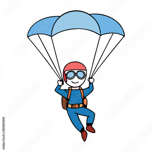 An urgent meeting unfolds midair as a skydiver races through the open sky, wind roaring past, determination sharp, ready to deliver a critical message before landing.”
