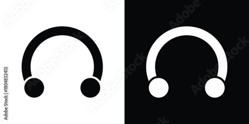 Piercing icons. Black flat icon pack isolated on white background.