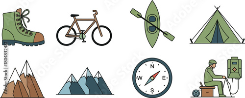 Outdoor adventure gear and activities for exploration and travel