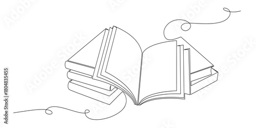continuous line of books