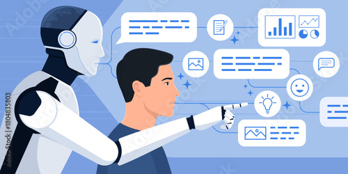User and generative AI chatbot working together