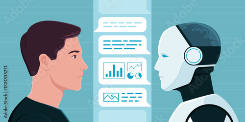 User and generative AI chatbot interacting