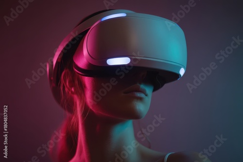 Young adult wearing virtual...