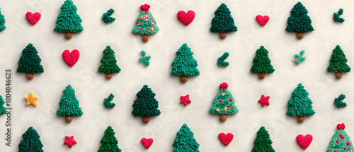 Groovy Retro Repeat, christmas: Christmas tree pattern create lovely mood, like nostalgic holiday memory, filled with warmth