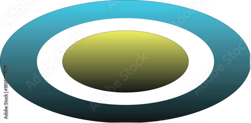 Dynamic Gradient Illustration Showcasing Abstract Circles Blended with Blue, White, and Yellow for a Modern Aesthetic 