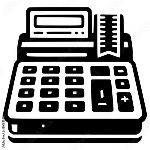 Cash Register Point of Sale Icon Vector