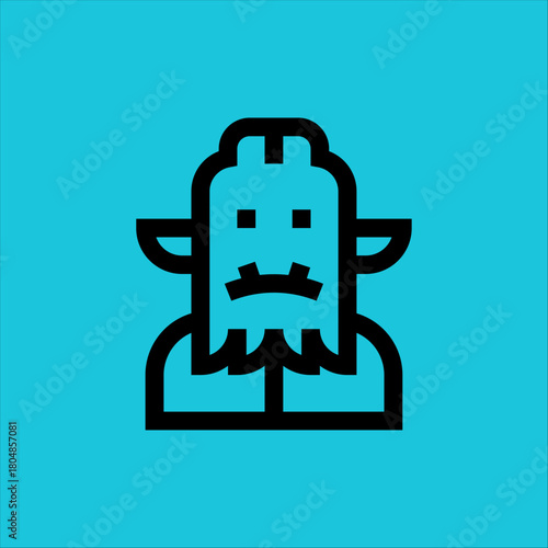 New troll icon illlustration