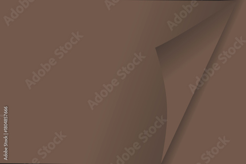 Brown Paper Corner Fold with Shadow Effect abstract
