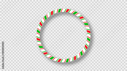Christmas candy cane frame