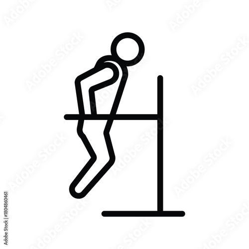 Parallel dips exercise icon