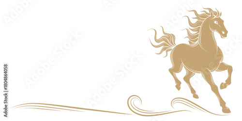 chinese new year horse vector illustration