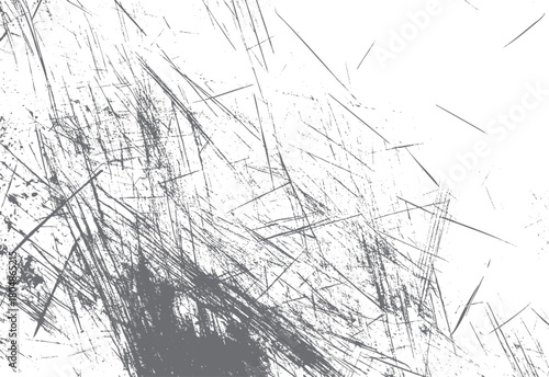 Abstract grey scratches and speckles on a white background texture with a distressed grunge effect vector