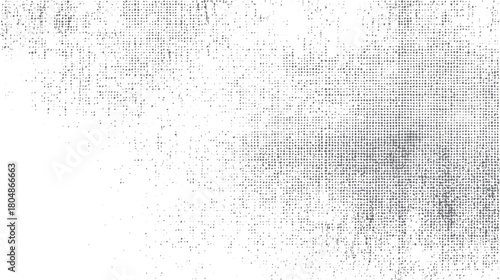 Abstract textured background with scattered dark grey dots and squares on white pattern grunge