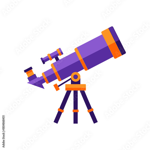 “Colorful Telescope Icon – Astronomy, Stargazing & Space Exploration Vector”