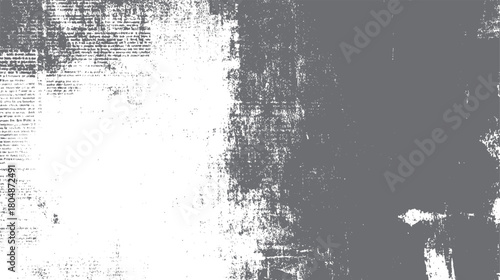 Distressed textured background with faded text and abstract gray and white grunge patterns blank black