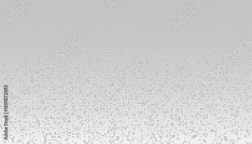 Pixel square halftone gradient background in grayscale