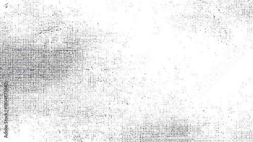 Faded grey textured fabric weave pattern with scattered dots and distressed grid overlay on white background