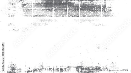 Faded grey text and dots scattered across a white background with a distressed, abstract, grunge aesthetic